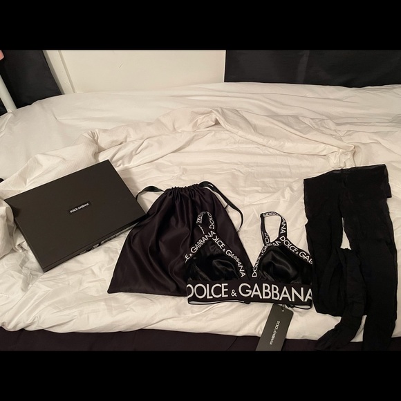 Dolce & Gabana, bralette & stockings. - Picture 1 of 5